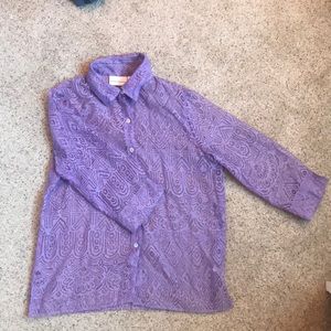 Purple lace blouse
